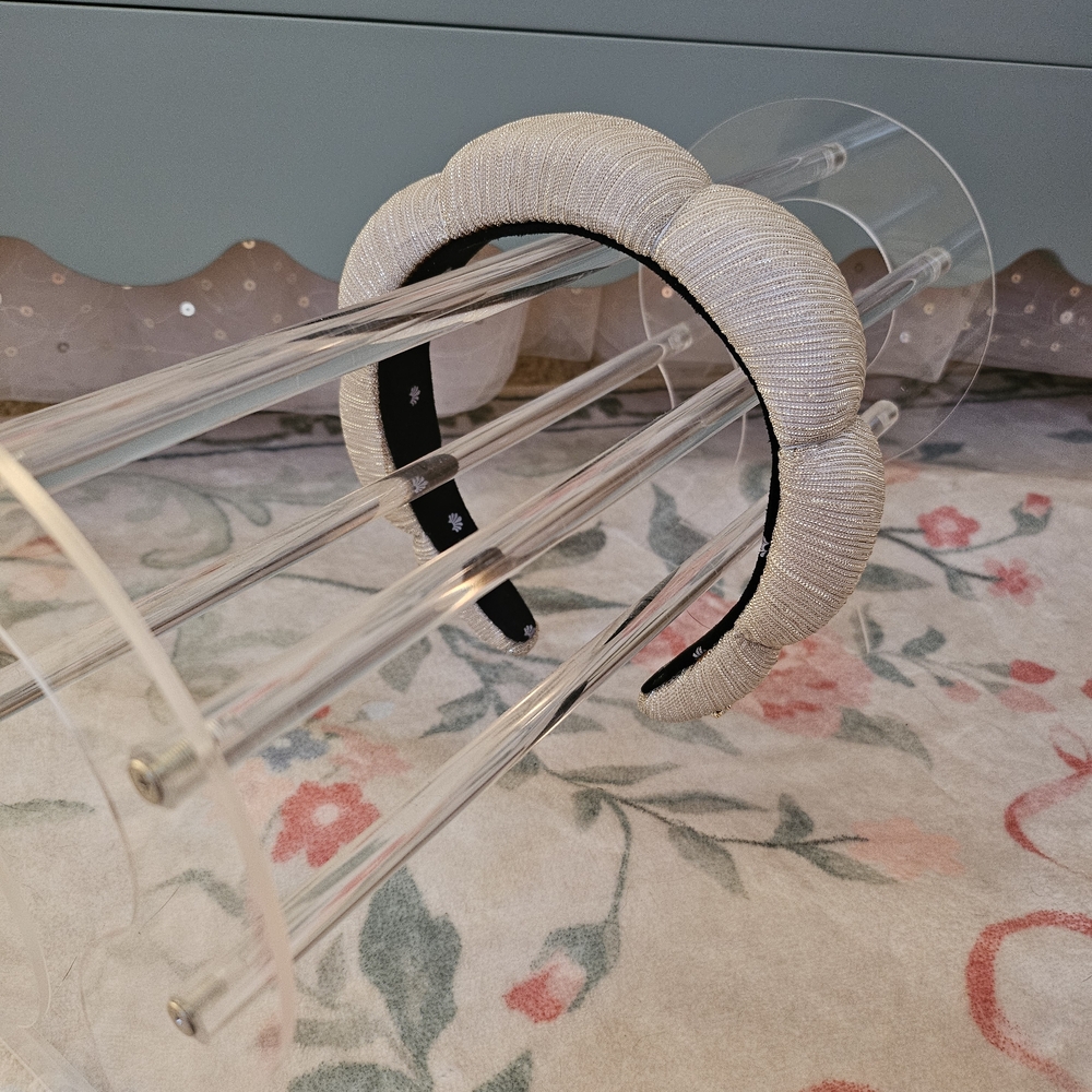 Lele Sadoughi Cream and Black Headband